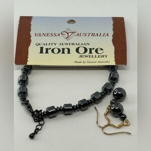 Vanessa Australia Iron Ore / Hematite  Jewelry Set